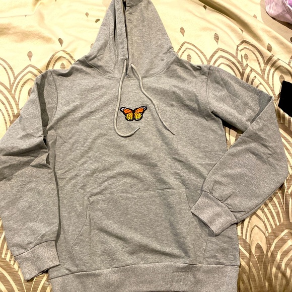 grey butterfly sweatshirt